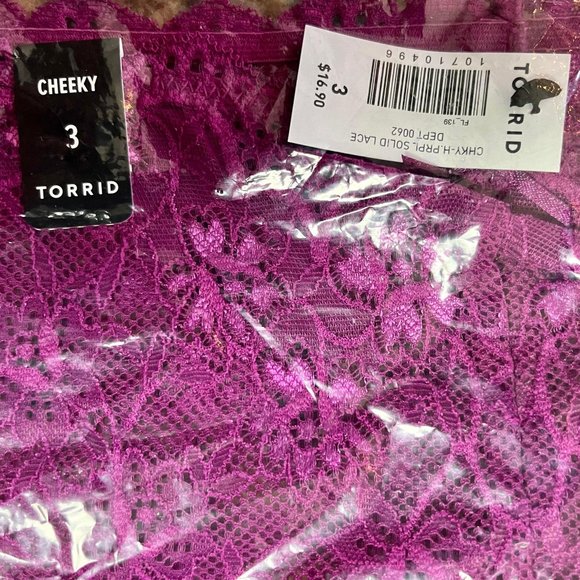 Torrid Lacey Cheeky Panties in Purple/Raspberry - Various Sizes Available - Picture 4 of 4